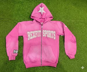 Sudaderas con capucha con efecto desgastado por el sol, con corte y costura personalizados, pedrería, logotipos bordados con efecto desgastado, de felpa francesa de alto gramaje, con cremallera, MOQ bajo - Product Image 1