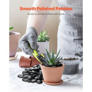 Ciottoli Neri di Fiume 1-2 Pollici, Lisci e Lucidi, Pietre Naturali da 15 Libbre per Giardino, Paesaggistica e Pavimentazione - Product Image 4