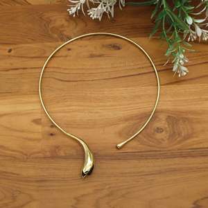 Elegant Gold Minimalist Choker <b>Necklace</b> for Women – Modern <b>Statement</b> Collar Jewelry - Product Image 1