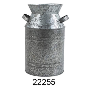 Antique Galvanized Milk Can for Rustic Farmhouse Decoration and Vintage Flower Arrangement Home Display Purpose - Product Image 4