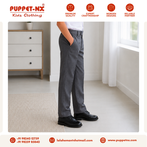 Pantalones de Uniforme Escolar Grises de Alta Demanda para Niños, Corte Recto Clásico, Suministro al por Mayor - Product Image 5