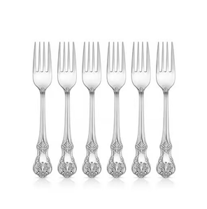 Fourchette à dessert en acier inoxydable, manche poli miroir, couverts modernes pour gâteau de mariage, au meilleur prix - Product Image 4