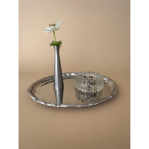Classic Design Stainless Steel Designer Oval Shaped Dish Brass Border Design Silver Color Finishing Platter and Tray Home Decor - Product Image 3
