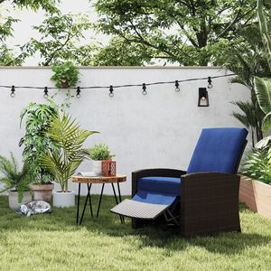 Outdoor Water-Resistant Wicker Swivel Recliner Chair with 360 Degrees Rotating Basic <b>Backrest</b> Lifting Footrest Cushion - Product Image 2