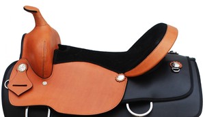 Selle de cheval western personnalisée en cuir véritable de qualité supérieure d'Inde, avec arceau en bois et quincaillerie en laiton, pour le barrel racing et l'équitation - Product Image 5