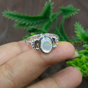 แหวนมุก แหวนเงินแท้ 925 แหวนออกแบบทำด้วยมือ แหวนหมั้น แหวนแต่งงาน เครื่องประดับมุกสีขาว ของขวัญคริสต์มาส - Product Image 5