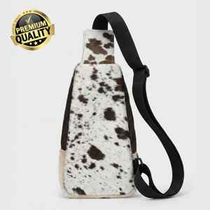 Bolso de Pecho de Cuero Genuino de Vaca, Bandolera Unisex, Estilo Vintage, para Viaje, con Cierre de Cremallera, Modelo LHCB-0005 - Product Image 3