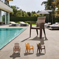 Chaise de jardin moderne en PVC AVRO-Mobilier d'extérieur durable pour hôtel et cuisine