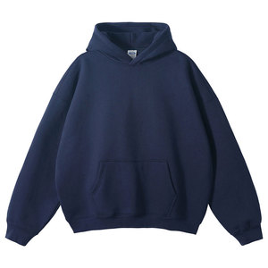 เสื้อฮู้ดผู้ชายทรงปกติ สีพื้น ผ้าฝ้ายฟลีซ สวมใส่สบายๆ สำหรับฤดูหนาว พิมพ์ลายดิจิทัล สไตล์สตรีทแวร์ - Product Image 1
