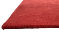 Tapis classique en laine fait à la main de style uni de grande taille de salon de conception rouge