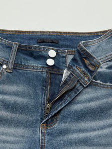 Pantalones de Verano de Pana Elástica y Transpirable con Cintura Elástica para Mujer, Jeans de Alta Calidad, Estilo Casual Holgado Personalizado - Product Image 6