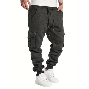 Pantalones Deportivos Personalizados para Hombre, de Algodón y Felpa, con Cordón Ajustable, Transpirables, para Invierno, con Logotipo OEM Impreso - Product Image 5