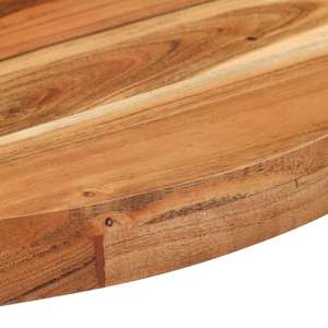Tavolo Bistrot in Legno Naturale, Legno di Acacia Nero Massiccio con Ferro, Arredamento Durevole e Elegante - Product Image 4