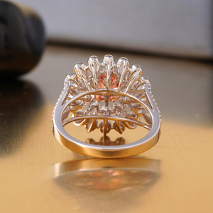 1.02 CT Vivid Pink Cushion Cut Lab Grown Diamond <b>Ring</b> 14K <b>Gold</b> Rare Color Statement Fashionable <b>Ring</b> - Product Image 4