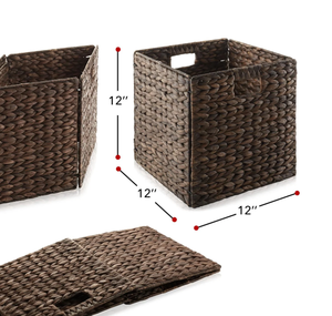 Artex HaiNam <b>Square</b> Natural Rattan Storage <b>Basket</b> With Handles Rustic Multi Purpose Organizer For Neatening And Storage - Product Image 6