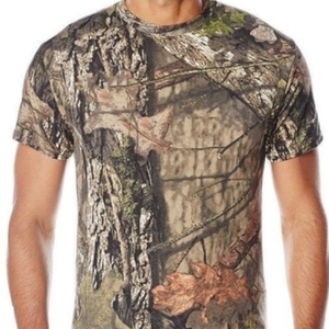 Men's Camouflage Hunting T-Shirt Short Sleeve Breathable Polyester Summer Outdoor Wear - Product Image 4