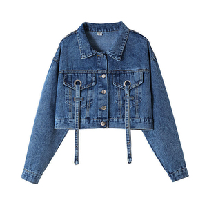 Veste en jean personnalisée pour femme, idéale pour les tenues superposées de printemps. Faible MOQ. Fournisseur de marquage personnalisé et d'étiquettes privées. - Product Image 5
