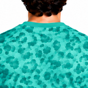 T-shirt unisexe léopard vert sarcelle à manches courtes, léger, décontracté, imprimé graphique, personnalisé, pour le sport, l'entraînement, le streetwear, la mode estivale - Product Image 4