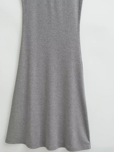 Conjunto Casual de Dos Piezas para Mujer, Camisa de Manga Larga de Color Sólido y Pantalones Cortos con Cordón hasta la Rodilla, Tejido Acanalado de Spandex/Algodón, Holgado - Product Image 3