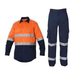 Combinaison de sécurité professionnelle en coton respirant, résistante aux flammes, matériau durable pour la soudure en usine, la construction, l'industrie - Product Image 1