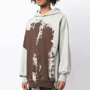 Sweat à capuche graphique streetwear surdimensionné personnalisé pour homme, en molleton de coton épais vieilli style vintage, unisexe, vente en gros - Product Image 3
