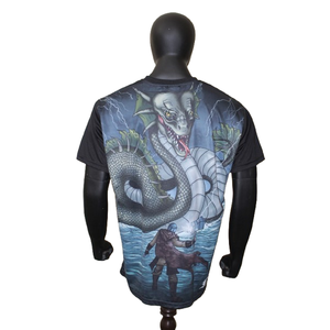 Camiseta Sublimada Personalizada con Estampado Completo, Ropa Deportiva, Fabricante de Marca Privada OEM, Corte Regular, Cuello Redondo - Product Image 2