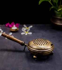 Juego de quemador de incienso Bakhoor de metal de lujo con bandeja decorativa, quemador de incienso árabe Oud, soporte para fragancias para el hogar, regalo para Ramadán y Eid - Product Image 5