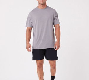 เสื้อยืดผู้ชายโอเวอร์ไซส์ลายกราฟิกสำหรับผู้ชายเสื้อยืดโอเวอร์ไซส์ลายกราฟิกเปล่าแบบกำหนดเอง - Product Image 6