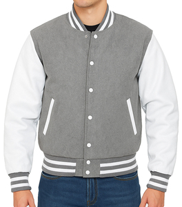 เสื้อแจ็คเก็ตวิทยาลัยแบบสั่งทำพิเศษสำหรับผู้ชาย เสื้อแจ็คเก็ต Letterman แบบคลาสสิกพร้อมป้ายปักชื่อ หมายเลข และโลโก้ตามสั่ง - Product Image 1