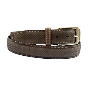 Cinturón de Cuero de Gamuza Casual de Lujo para Hombre, Cinturón con Hebilla Cuadrada de Aleación y Estampado Floral de 2.8 cm - Product Image 3