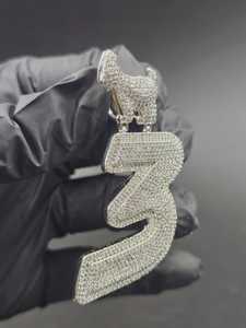 Custom Goat Bail Latter <b>Pendant</b> Hip Hop Bling VVS Moissanite 925 <b>Silver</b> Latter <b>Pendant</b> <b>Initial</b> Lucky Latter Number Logo <b>Pendant</b> - Product Image 6
