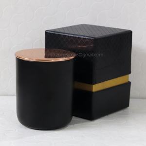 โหลเทียนสีดำภาชนะโลหะเคลือบผงสำหรับทำเทียนขวดโหลสำหรับเทียนหอม - Product Image 3