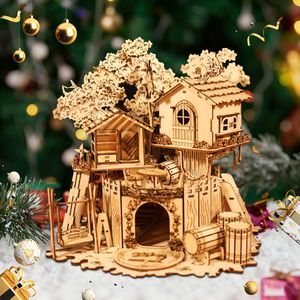 Puzzle 3D in Legno Fatto a Mano, Casa sull'Albero, Kit di Montaggio Creativo per Bambini, Regalo di Compleanno e Natale - Product Image 1