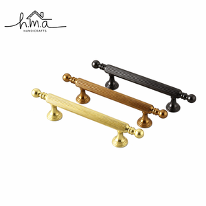 Walnut Beech Wood Luxury Kitchen Cabinets Entry Closet <b>Drawer</b> <b>Knobs</b> <b>Pulls</b> European Design Stainless Steel Brass for Bathroom Use - Product Image 2