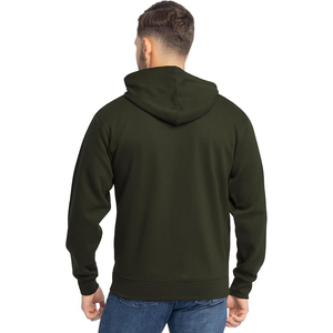 Heavyweight Cotton Winter Hoodie for <b>Men</b> with Custom Print Digital Printing Front <b>Pouch</b> Pocket and Adjustable Drawstring Hood - Product Image 2