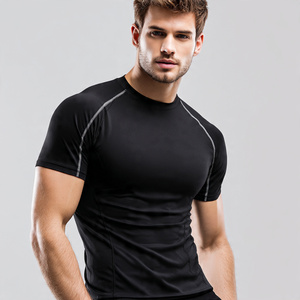 Compression Short Sleeve Shirt Men Workout Athletic Wear Quick Dry Shirt Compression Shirts Short Sleeve Workout T Shirts Men's - Product Image 5
