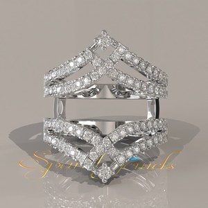 Anillo Personalizable, Anillo Envolvente Aggie, Anillo Envolvente con Diamantes, Anillo a Juego con Moissanita, Anillo de Eternidad, Banda de Eternidad con Diamantes - Product Image 4