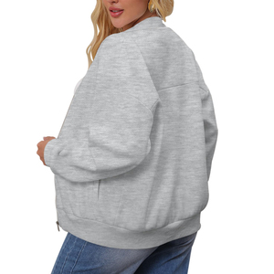 Veste bomber pour femmes sur mesure de style vintage, produit le plus vendu, veste bomber à fermeture éclair de couleur unie pour femmes - Product Image 4