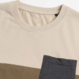 T-shirt pour homme en coton 100% de haute qualité, très vendu, avec poche sur un côté, impression de logo personnalisée - Product Image 4