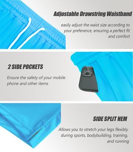 Men's Summer Thin Mesh Basketball Shorts Solid Pattern Canvas Breathable Fitness Training for Sports Muscle Fitness Gym Use - Product Image 5