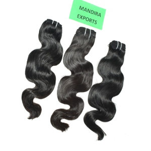Cheveux indiens Remy naturels à cuticules alignées, noirs, soyeux, ondulés, double épaisseur, 100g - Product Image 2