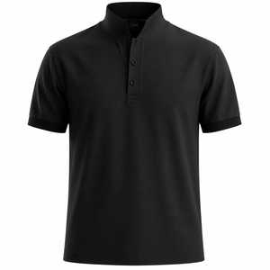 Camisa Polo de Manga Corta con Cuello Mandarín para Hombre, Transpirable, Informal, con Logotipo Personalizado, Proveedor Mayorista OEM ODM - Product Image 1