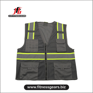 เสื้อกั๊กมีฮู้ด JUST FITNESS GEARS สำหรับฤดูหนาว ระบายอากาศได้ดี น้ำหนักเบา มองเห็นได้ชัดเจน พร้อมแถบสะท้อนแสงเพื่อความปลอดภัย มีกระเป๋าซิป 100% - Product Image 3