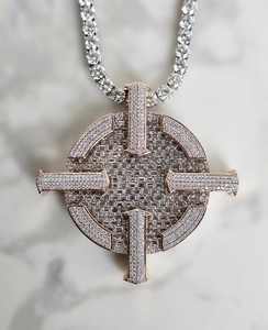 Pendentif Lettre Personnalisée Forme Originale Hip Hop Plaqué Rhodium/Argent Double Couche Breloque Nom Logo Bijoux Fins Moissanite GIA - Product Image 6