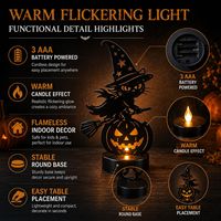 Decoraciones de Halloween al por Mayor, Velas LED sin Llama con Efecto de Parpadeo, Proveedor de Decoraciones de Halloween