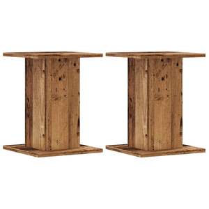 Supports de plantes en bois vieilli, 2 pièces, 11,8x11,8x15,7, étagères murales et de présentation en bois d'ingénierie - Product Image 2