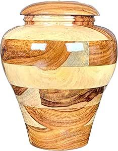 Urna de cremación de madera, urna conmemorativa de madera, urna de madera hecha a mano, urna de madera natural, urna de madera pulida - Product Image 4