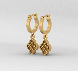 Supports de boucles d'oreilles en argent massif 925 et or 18 carats de haute qualité, avec design filigrane et sertissage vierge, pour remplissage en résine, pour bijoux DIY et souvenirs - Product Image 1