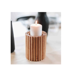 Nouvelle Conception Porte-Bougie en Bois pour 2 Bougies, Décoration de Table, Conteneur de Rangement, Design Élégant, Écologique, Poli - Product Image 2