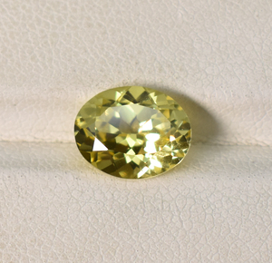 ไพลินสีเหลือง ceylon: พลอย10X8มม. ทรงวงรีตัดหลวม3.42 CTS อัญมณีหลวมสำหรับห้องปฏิบัติการคอรันดัมสำหรับทำเครื่องประดับ - Product Image 1